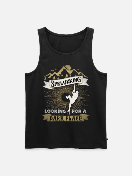 Spelunking, speleologist, speleology, saying - Men's Premium Organic Tank Top - black