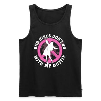 Hippie Peace Zeichen Frieden Blumen Blumenkind - Männer Premium Bio Tank Top - Schwarz - Vorne - AI Model Male 178 light (178cm)
