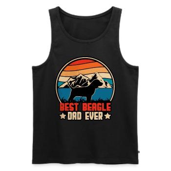 Best beagle dad ever - Men's Premium Organic Tank Top - black - Front - Michal (187cm)