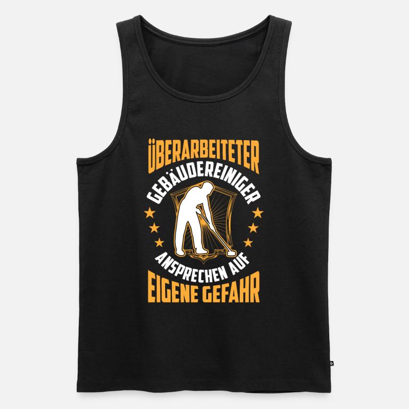 Überarbeiteter Gebäudereiniger Fensterputzer - Männer Premium Bio Tank Top - Schwarz