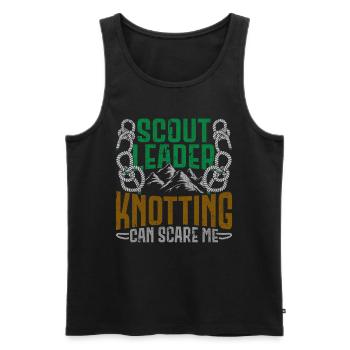 Le nouage du chef scout scout peut me faire peur - Débardeur bio Premium Homme - noir - Devant - Michal (187cm)