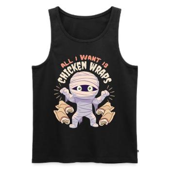 Funny Mummy, Cartoon Mummy, Saying - Men's Premium Organic Tank Top - black - Front - AI Model Male 178 light (178cm)
