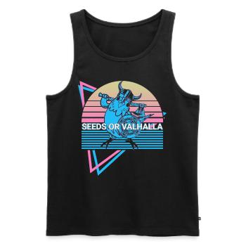 Wellensittich Sittich Retro - Männer Premium Bio Tank Top - Schwarz - Vorne - Michal (187cm)
