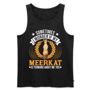 Erdmännchen Surikat Meerkat - Männer Premium Bio Tank Top - Schwarz - Vorne - AI Model Male 178 light (178cm)