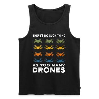 Drohne Drohnen Pilot Geschenk - Männer Premium Bio Tank Top - Schwarz - Vorne - Michal (187cm)