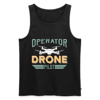 Drone Pilot - Men's Premium Organic Tank Top - black - Front - AI Model Male 178 light (178cm)