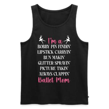 Ballet Dancer Dance Girl Ballerina - Männer Premium Bio Tank Top - Schwarz - Vorne - Michal (187cm)