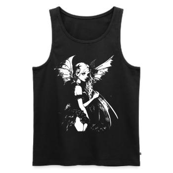 Fairycore Esthétique Squelette Fée Goth Grunge G - Débardeur bio Premium Homme - noir - Devant - Michal (187cm)