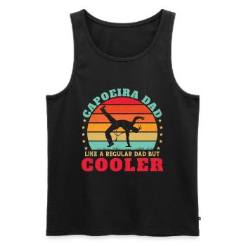 Homme Capoeira Papa Vintage fête des pères Cadeau - Débardeur bio Premium Homme - noir - Devant - Michal (187cm)
