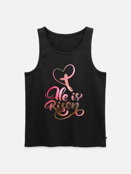 Easter Jesus Christ Resurrection Saying - Men's Premium Organic Tank Top - black