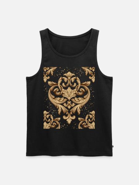 Barock, Barock-Design, Baroque Boho-Ornament - Männer Premium Bio Tank Top - Schwarz