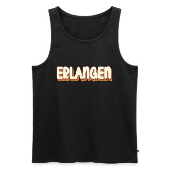 Erlangenerin Erlangener Erlangen - Männer Premium Bio Tank Top - Schwarz - Vorne - Michal (187cm)