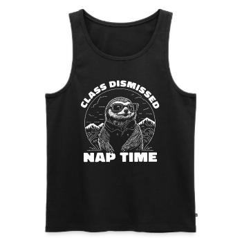 Class Dismissed Nap Sloth Teacher - Men's Premium Organic Tank Top - black - Front - Michal (187cm)