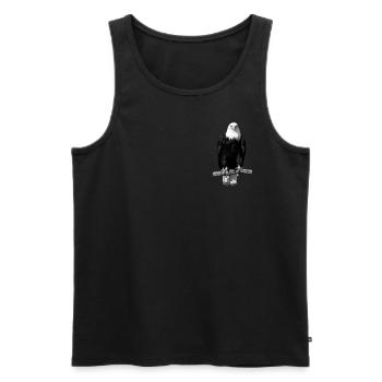 Eagle Bird Graphic Animal Motif - Men's Premium Organic Tank Top - black - Front - AI Model Male 178 light (178cm)