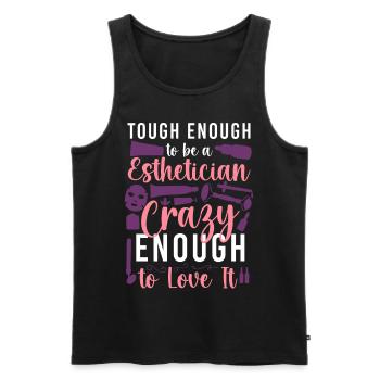 Cute Licensed Esthetician Skincare - Männer Premium Bio Tank Top - Schwarz - Vorne - Michal (187cm)