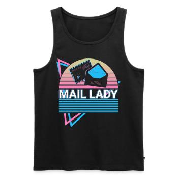 Postdienst Postbote Retro - Männer Premium Bio Tank Top - Schwarz - Vorne - AI Model Male 178 light (178cm)
