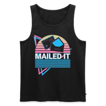 Postdienst Postbote Retro - Männer Premium Bio Tank Top - Schwarz - Vorne - AI Model Male 178 light (178cm)