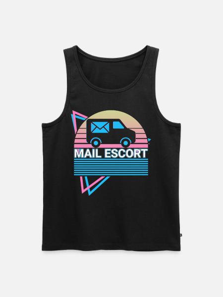 Postal Service Postman Retro - Men's Premium Organic Tank Top - black