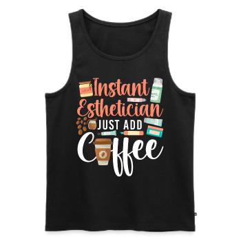 Cute Licensed Esthetician Skincare - Männer Premium Bio Tank Top - Schwarz - Vorne - Michal (187cm)
