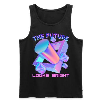 Futuristic shape, future design, funny saying - Men's Premium Organic Tank Top - black - Front - AI Model Male 178 light (178cm)