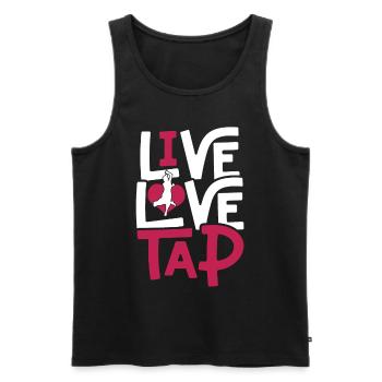 Tap Dance Tap Dancer Tap Dancer Live Love Tap - Men's Premium Organic Tank Top - black - Front - Michal (187cm)