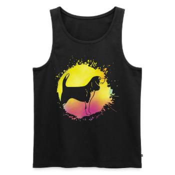 Beagle - Débardeur bio Premium Homme - noir - Devant - Michal (187cm)