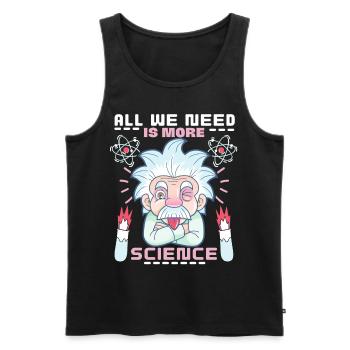 Wissenschaftler Spruch, Chemie, Physik Comic - Männer Premium Bio Tank Top - Schwarz - Vorne - AI Model Male 178 light (178cm)