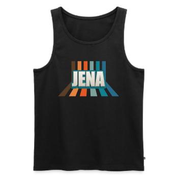 Jenaerin Jenaer Jena - Men's Premium Organic Tank Top - black - Front - Michal (187cm)