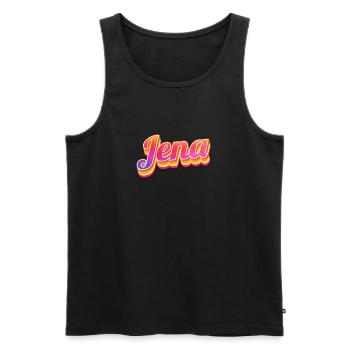 Jenaerin Jenaer Jena - Men's Premium Organic Tank Top - black - Front - AI Model Male 178 light (178cm)