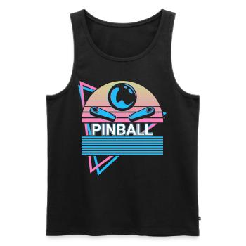 Pinball machine rétro - Débardeur bio Premium Homme - noir - Devant - Michal (187cm)