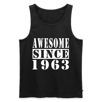 Awesome Since 1963 - Men's Premium Organic Tank Top - black - Front - AI Model Male 178 light (178cm)