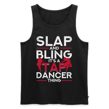 Stepptanz Stepptänzer Stepptänzerin Stepper - Männer Premium Bio Tank Top - Schwarz - Vorne - Michal (187cm)