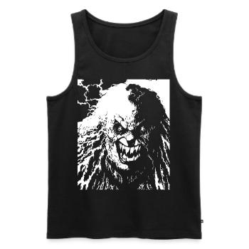 Horror Clown Spooky Halloween Horror Film Evil Cl - Men's Premium Organic Tank Top - black - Front - AI Model Male 178 light (178cm)