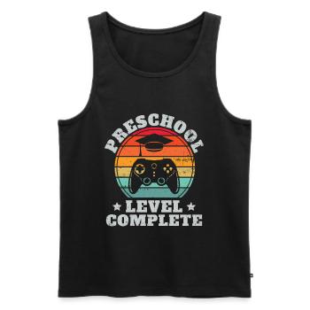 Niveau préscolaire complet Retro Pre-K Graduation - Débardeur bio Premium Homme - noir - Devant - Michal (187cm)