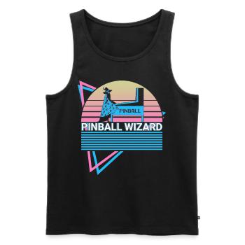 Pinball Wizard Pinball Machine Retro - Débardeur bio Premium Homme - noir - Devant - Michal (187cm)