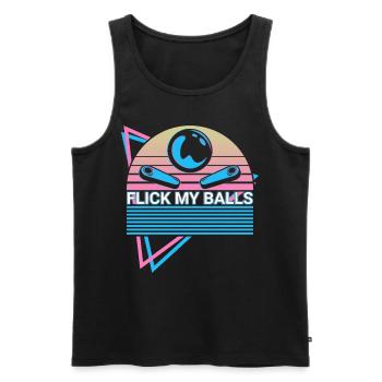 Pinball machine rétro - Débardeur bio Premium Homme - noir - Devant - Michal (187cm)