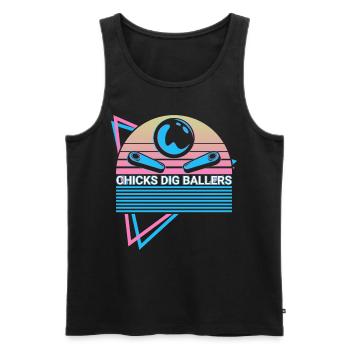 Flipperautomat Retro - Männer Premium Bio Tank Top - Schwarz - Vorne - AI Model Male 178 light (178cm)