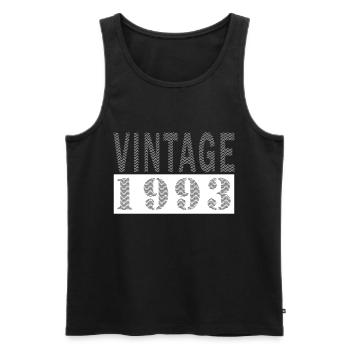 VINTAGE 1993 - Men's Premium Organic Tank Top - black - Front - Michal (187cm)