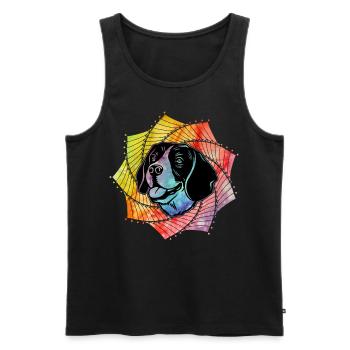 Beagle Dog - Men's Premium Organic Tank Top - black - Front - Michal (187cm)