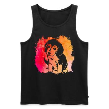 Beagle Dog - Men's Premium Organic Tank Top - black - Front - Michal (187cm)