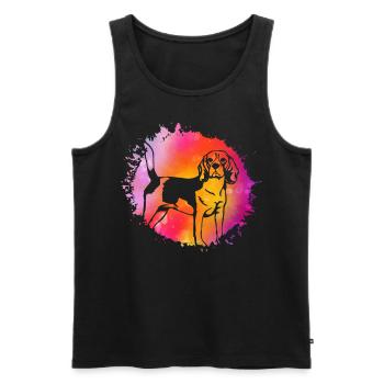 Beagle Dog - Men's Premium Organic Tank Top - black - Front - Michal (187cm)