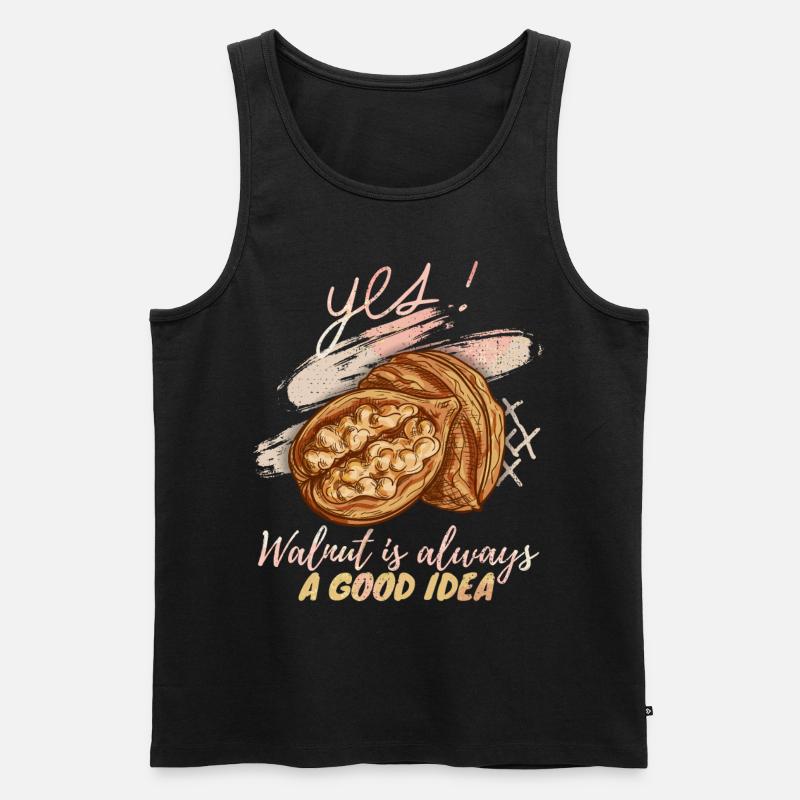 Walnuts, walnuts, nut, funny saying - Men's Premium Organic Tank Top - black