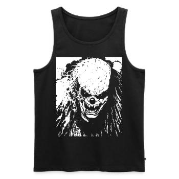 Horror Clown Spooky Halloween Horror Film Evil Cl - Men's Premium Organic Tank Top - black - Front - AI Model Male 178 light (178cm)