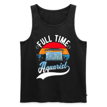 Vollzeit Aquarist Aquaristik Aquarium - Männer Premium Bio Tank Top - Schwarz - Vorne - Michal (187cm)
