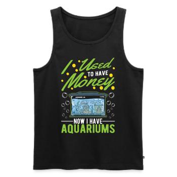 Aquarium Money Aquaristics Aquarist Aquarist - Men's Premium Organic Tank Top - black - Front - AI Model Male 178 light (178cm)