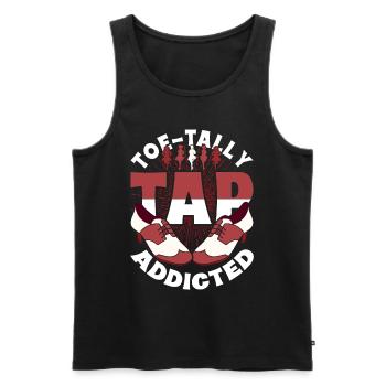 Tap Dancer Tap Dancer Toe-Tally Tap Addicted - Men's Premium Organic Tank Top - black - Front - Michal (187cm)