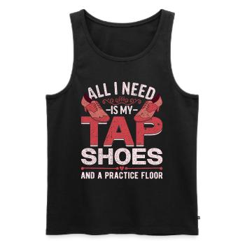 Stepptanz Stepptänzer Stepptänzerin Stepper - Männer Premium Bio Tank Top - Schwarz - Vorne - Michal (187cm)
