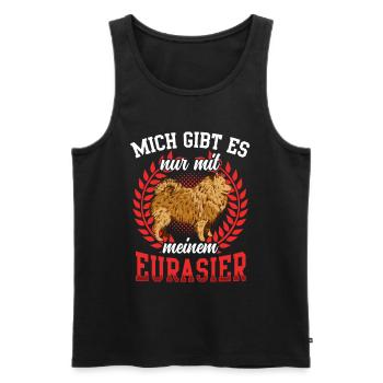 Gibt es nur mit Eurasier Spitz Eurasian Dog - Männer Premium Bio Tank Top - Schwarz - Vorne - Michal (187cm)