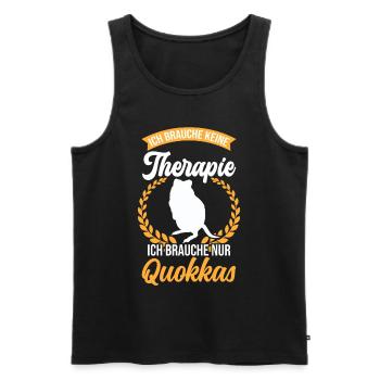 Brauche nur Quokka Australien Beuteltier - Männer Premium Bio Tank Top - Schwarz - Vorne - AI Model Male 178 light (178cm)