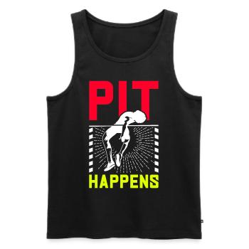 Pole vault Pole vaulter - Men's Premium Organic Tank Top - black - Front - AI Model Male 178 light (178cm)